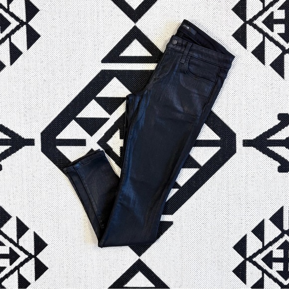 Joe's Jeans The Skinny Jeans in Coated Black Size 28 - Picture 6 of 15